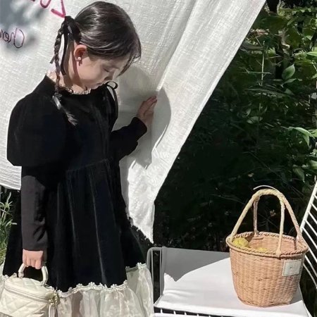 فستان مخمل اسود